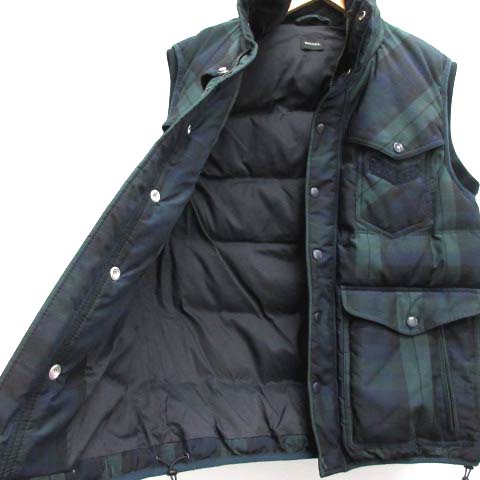 ディーゼル DIESEL XL ダウンベスト タータンチェック ジップ