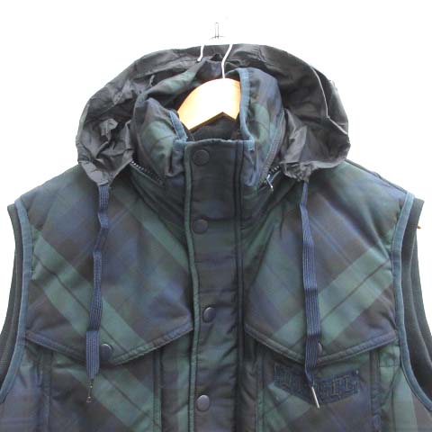 ディーゼル DIESEL XL ダウンベスト タータンチェック ジップ