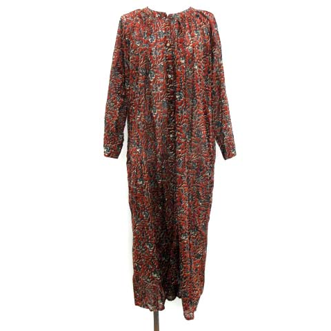 アーバンリサーチ ドアーズ Urban Research Doors オリエンタルプリントワンピース ロング 長袖 花柄 One F 茶 ブラウン Pj レディース 081 ベクトルパーク