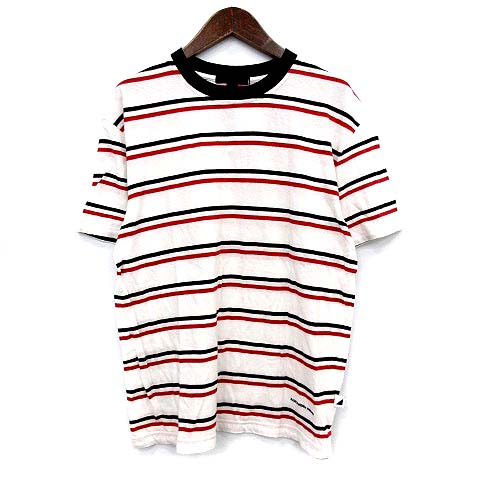 アレキサンダーワン Alexander Wang Tシャツ ボーダー 半袖 カットソー S 白 赤 黒 G メンズ 081 ベクトルパーク