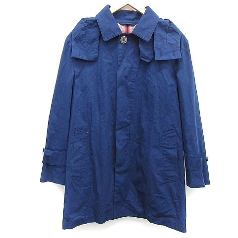 マッキントッシュフィロソフィー Mackintosh Philosophy ウェザークロスフーデッドコート ステンカラー 比翼ボタン コットン 38 M 青 ブルー Yt メンズ 081 ベクトルパーク
