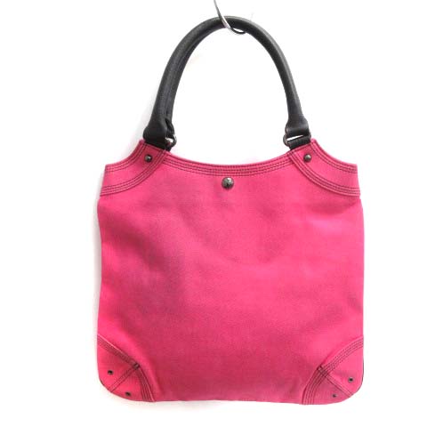 バーバリーブルーレーベル ピンク キャンバス トートバッグ