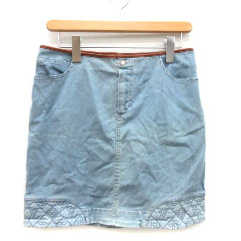 ルイヴィトン LOUIS VUITTON 38 M スカート ミニ 台形 デニム  