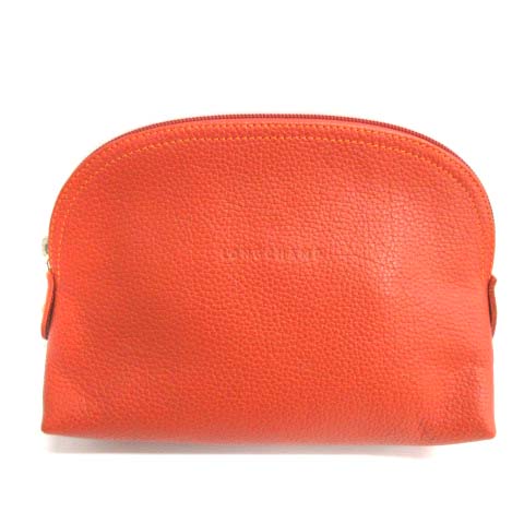 ロンシャン LONGCHAMP ポーチ レザー キャメル /EK □OH レディース