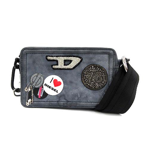 ディーゼル DIESEL ショルダーバッグ カメラバッグ ワッペン USED加工 
