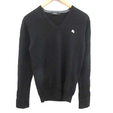BURBERRY バーバリー セーター 黒 ウール100% M バーバリー セーター BURBERRY バーバリー セーター 黒 ウール100% M