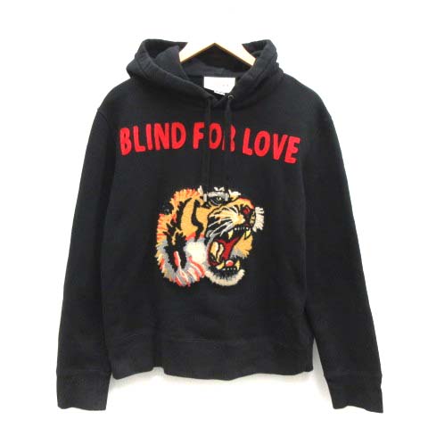 グッチ GUCCI 18AW S パーカー プルオーバー BLIND FOR LOVE タイガー 
