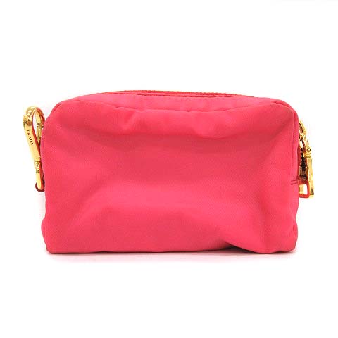 プラダ PRADA ミニ ポーチ マルチ ナイロン リボン ピンク 1N1441 /YM 
