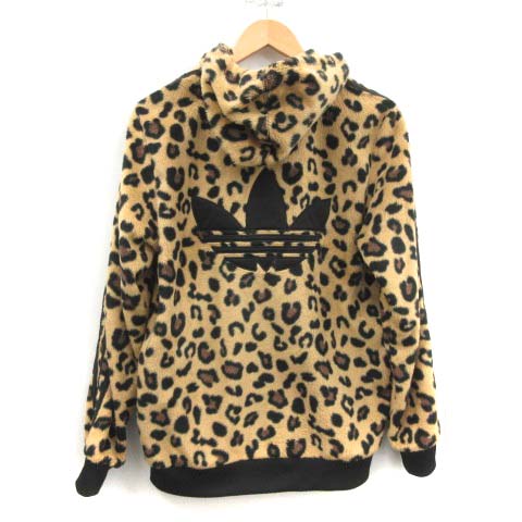 アディダスオリジナルス Adidas Originals 14年 L パーカー シェルパ フルジップ フード Sherpa Full Zip Hoodie レオパード ヒョウ柄 ベージュ Tk メンズ 081 ベクトルパーク