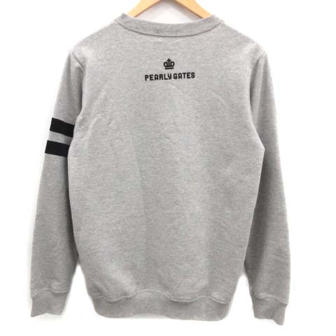 パーリーゲイツ PEARLY GATES トレーナー スウェット ロゴ 4 XL グレー 