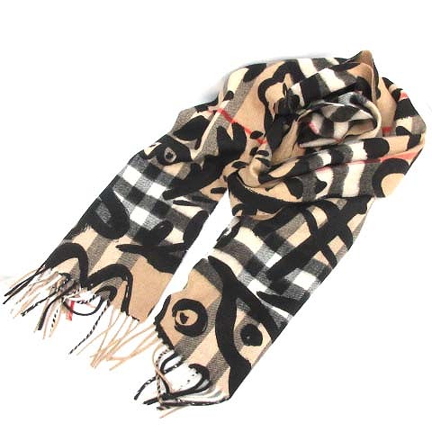 ほぼ未使用】BURBERRY カシミヤ 100％ マフラー スコットランド製 ちょろ