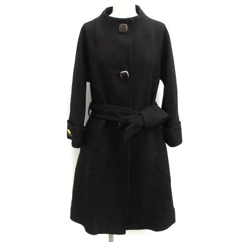 Kate Spade ノーカラーコート 美品】kate spade ツイードロングコート