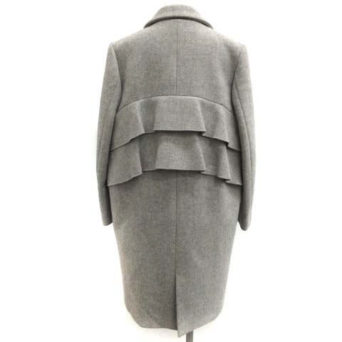 カオン Kaon S バックフリルメルトン チェスターコート ロング アウター ウール グレー Ek レディース 081 ベクトルパーク