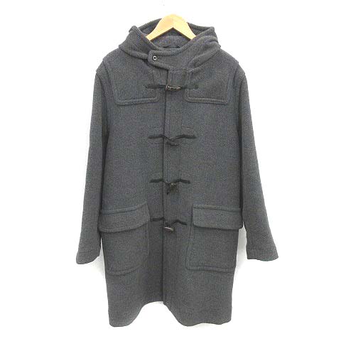 インバーティア Invertere Joshua Ellis ダッフルコート ロング ヘリンボーン アウター ウール 英国製 40 L グレー Ym メンズ 081 ベクトルパーク