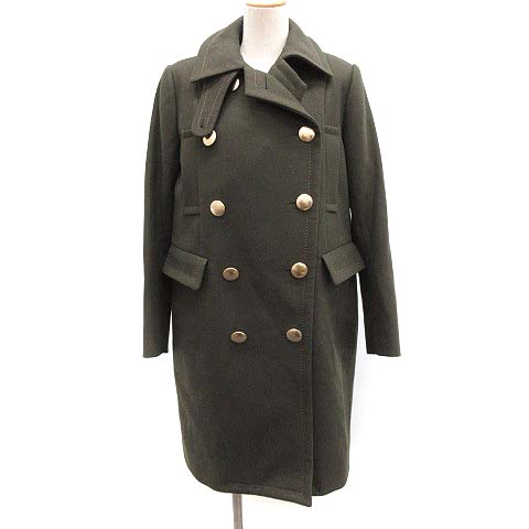 サカイラック Sacai Luck ライナー付きウールメルトン ピーコート Pコート ロング ウール 1 S カーキ 緑 Mf18 レディース 081 ベクトルパーク