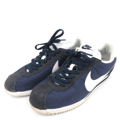 ナイキ Nike クラシック コルテッツ ナイロン Classic Cortez Nylon スニーカー シューズ ローカット 27cm 紺 ネイビー 411 Pj メンズ 081 ベクトルパーク