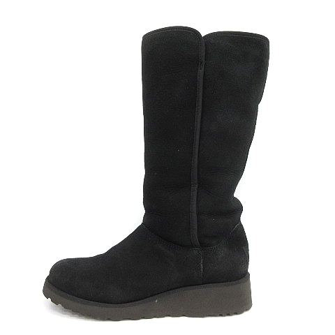 アグ UGG ムートンブーツ ロング カラ KARA USA8 25.0cm 黒 ブラック 