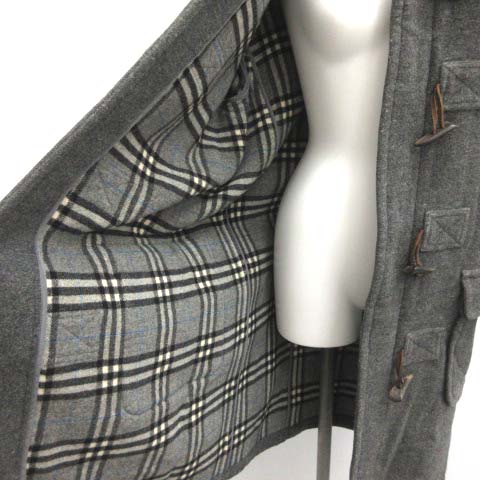 バーバリーブルーレーベル☆ダッフルコート☆グレー☆サイズ40☆ロング バーバリーズブルーレーベル Burberry's BLUE LABEL 40 L