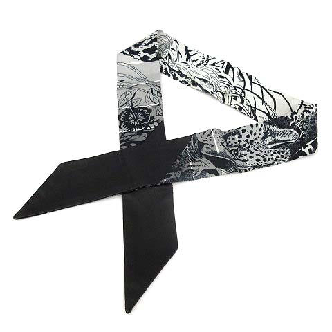 HERMES エルメス ツイリー ジャングルラブラブ ブラック ハート ヒョウ  