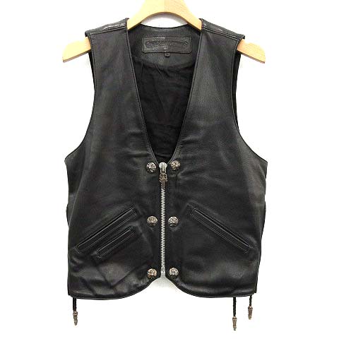 クロムハーツ CHROME HEARTS ベスト 6BTN ZIP FRNT VEST クロスボール 