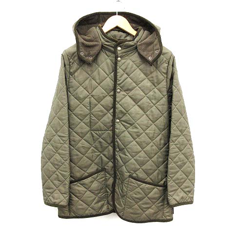 トラディショナルウェザーウェア Traditional Weatherwear キルティングジャケット 中綿 アウター Conwy スタンドカラー フード 38 M カーキ Kh メンズ 081 ベクトルパーク