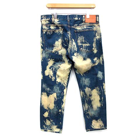 グッチ GUCCI 17SS デニムパンツ BLEACH DENIM ブリーチ デニム ボタン 