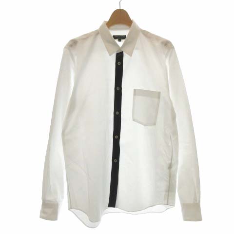 コムデギャルソンオムプリュス Comme Des Garcons Homme Plus Ad14 S バイカラー シャツ 長袖 白 ホワイト 黒 ブラック Tk メンズ 081 ベクトルパーク