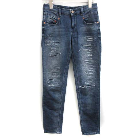 ディーゼル DIESEL W23 Belthy-Ne デニムパンツ ダメージ加工 ジョグ 