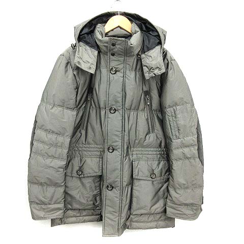 アクアスキュータム Aquascutum ダウンジャケット アウター スタンドカラー フード Ll グレー Kh メンズ 081 ベクトルパーク
