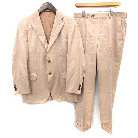 フランコプリンツィバァリー Franco Prinzivalli スーツ セットアップ ジャケット パンツ 薄手 44 ベージュ G メンズ 081 ベクトルパーク