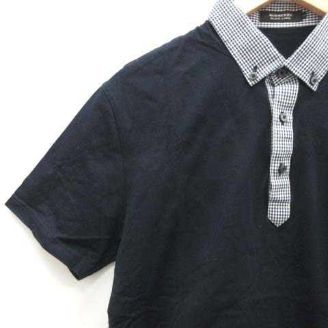 バーバリーブラックレーベル BURBERRY BLACK LABEL 3 L ポロシャツ 襟 