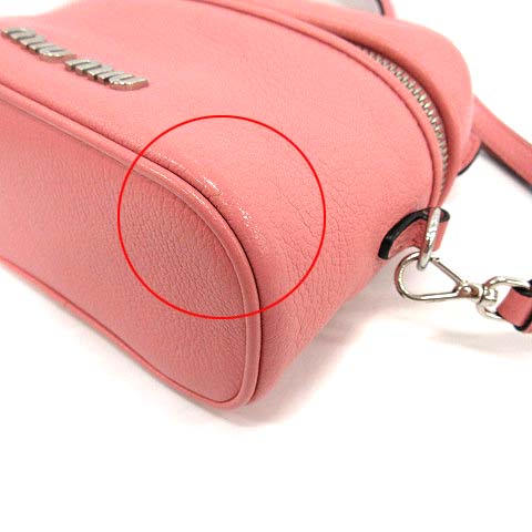 ミュウミュウ miumiu ショルダーバッグ ハンド ポーチ 2way やぎ革