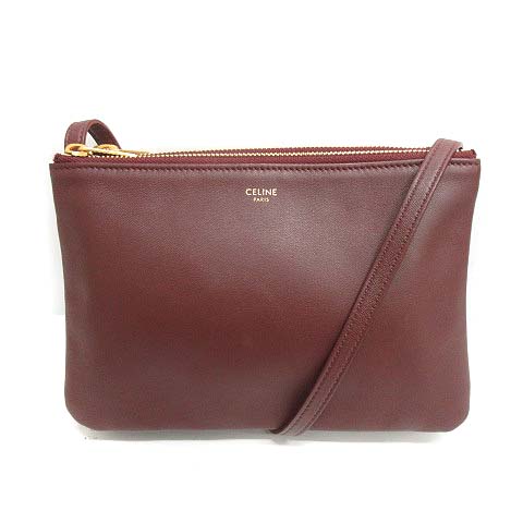 セリーヌ CELINE トリオ ラムスキン ショルダーバッグ レザー 