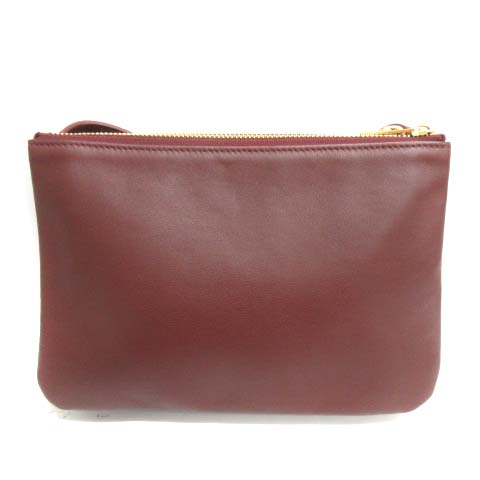 セリーヌ CELINE トリオ ラムスキン ショルダーバッグ レザー 