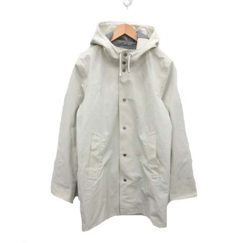 ストゥッテルハイム Stutterheim レインコート ロング フード Xs 白 グレー Mf16 メンズ 081 ベクトルパーク