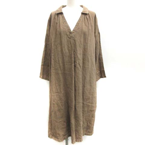 ネストローブ Nest Robe ワンピース ロング リネン 長袖 茶 ブラウン Ek レディース 081 ベクトルパーク ネストローブ Nest Robe ワンピース ロング リネン 長袖 茶 ブラウン Ek レディース 081 ベクトルパーク