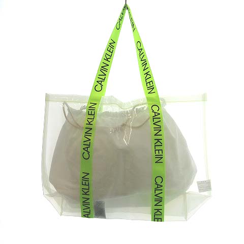 カルバンクライン Calvin Klein トートバッグ Pvc クリア 巾着 ビニール ネオンカラー 黄緑 G レディース 081 ベクトルパーク カルバンクライン Calvin Klein トートバッグ Pvc クリア 巾着 ビニール ネオンカラー 黄緑 G レディース 081 ベクトルパーク