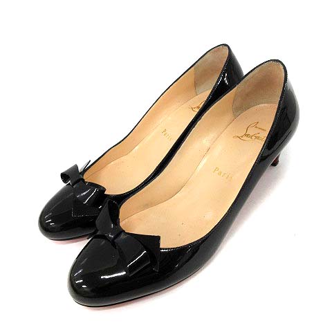 クリスチャンルブタン Christian louboutin パンプス エナメル リボン 