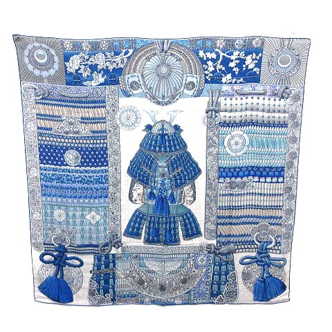 エルメス HERMES 18SS スカーフ ストール ショール カレ140 侍の鎧兜  