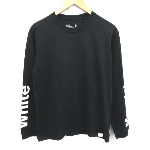 ホワイトマウンテニアリング White Mountaineering 18aw スウェット Tシャツ カットソー Logo Printed Sleeves Sweatshirt ロゴ プリント スリーブ ロンt 長袖 0 S 黒 ブラック 白 Ym メンズ 081 ベクトルパーク