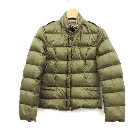 バーバリー Burberry 子供服 ダウンジャケット アウター ノバチェック スタンドカラー 12y 150cm カーキ Kh キッズ 081 ベクトルパーク