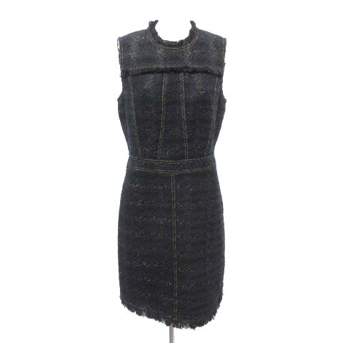 トリーバーチ TORY BURCH ワンピース ツイード ラメ感 ノースリーブ  