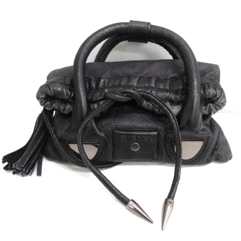 ディーゼル DIESEL ショルダーバッグ ハンド レザー 2way 黒 ブラック 