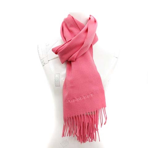 バーバリー BURBERRY マフラー ストール フリンジ ブランドロゴ 刺繍  