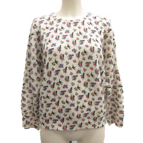 プラダ PRADA 2019年製 ニット セーター 長袖 花柄 総柄 フローラル  