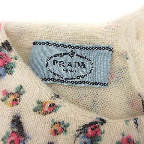 プラダ PRADA 2019年製 ニット セーター 長袖 花柄 総柄 フローラル  