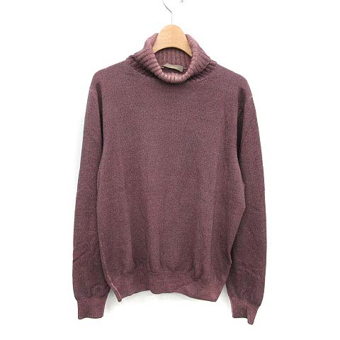 クルチアーニ Cruciani ニット セーター タートルネック 長袖 ウール 46 S 紫 パープル Mf7 メンズ 081 ベクトルパーク