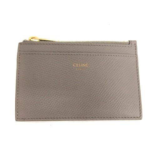 セリーヌ CELINE コインケース 小銭入れ レザー グレー /EK ○D