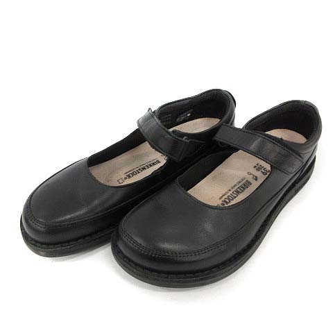 Birkenstock ブラックレザー ストラップシューズ 39 Birkenstock ブラックレザー ストラップシューズ 39