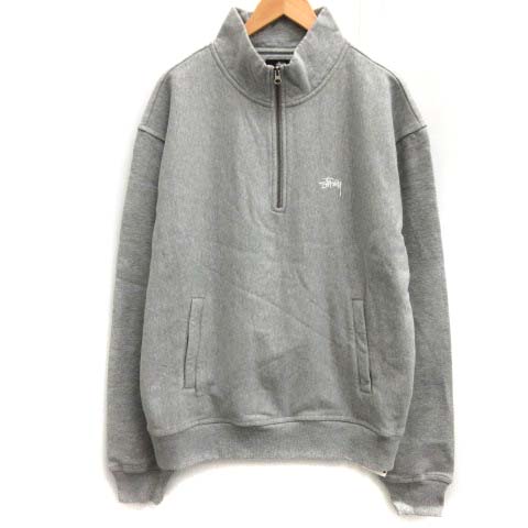 未使用品 ステューシー STUSSY 21SS XL STOCK LOGO MOCK ハーフジップ 